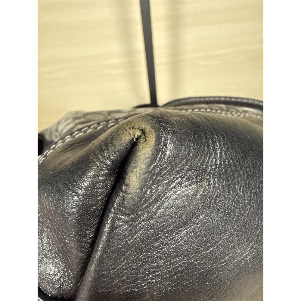 COACH Legacy Black & Silver Stripe Signature Molly Bag Satchel 21154 Purse Tote - Picture 9 of 13